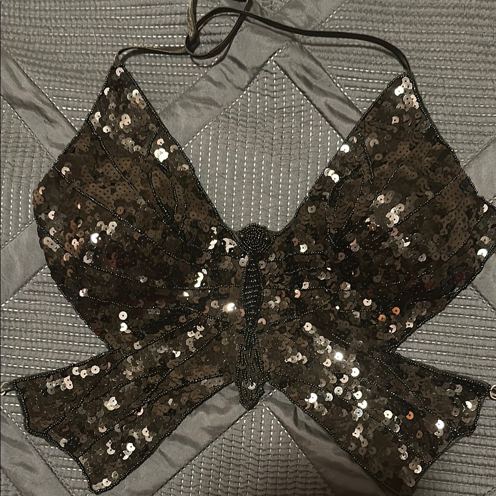 Sequin Halter Top